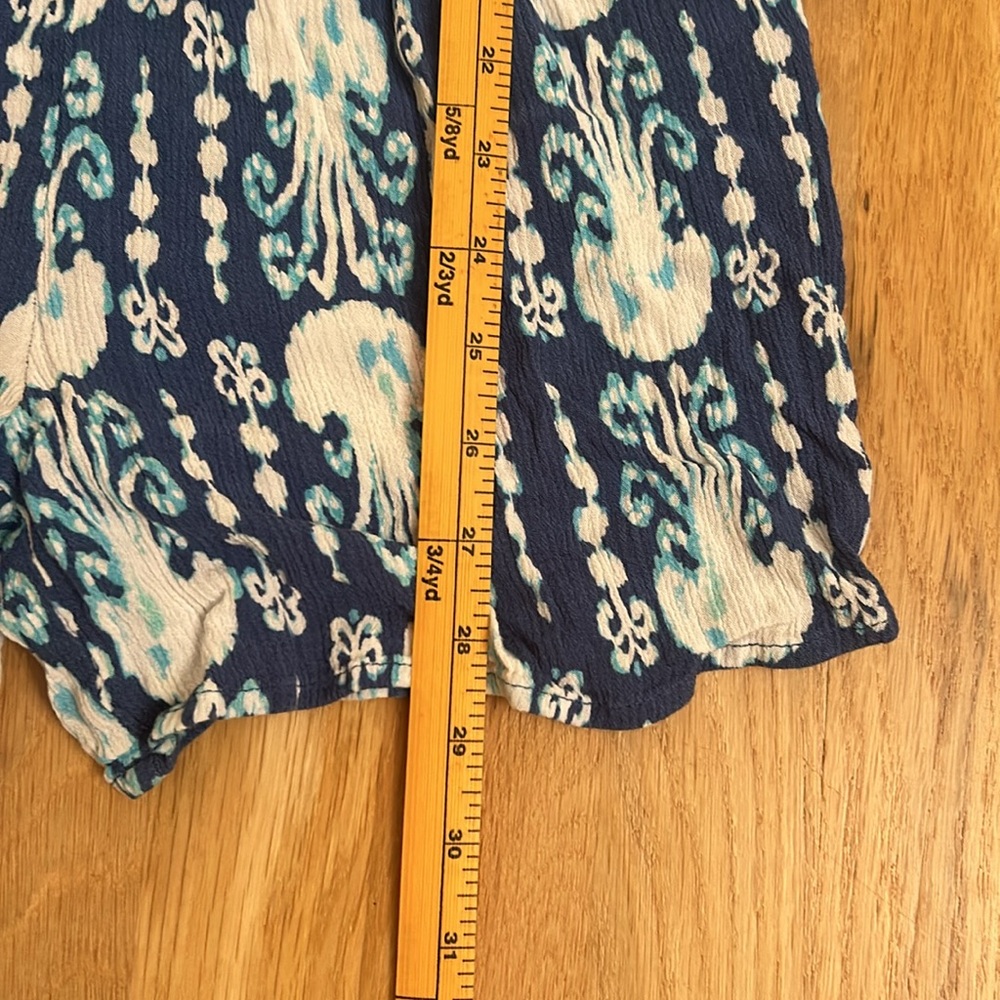 Lilly Pulitzer Elsa Indigo Blue Get in Line Long Sleeve Romper Women’s Size XS - Picture 5 of 16